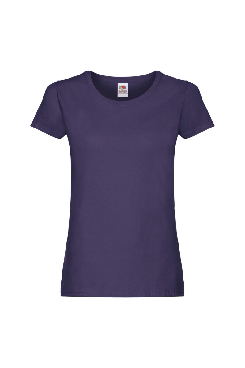 Tricou cu maneca scurta dama Fruit of the Loom Ladyfit, Bumbac, Violet